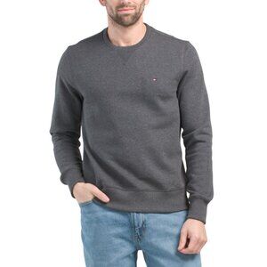 TOMMY HILFIGER Charcoal Grey Heather Svp Mason Crew Neck Sweatshirt